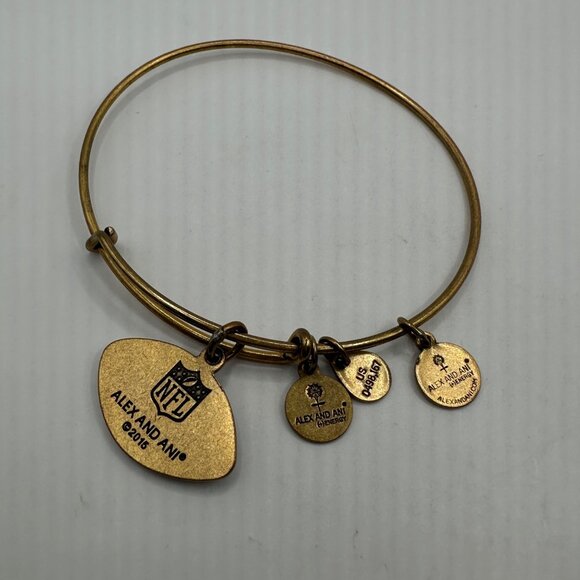 Alex & Ani NFL Steelers Gold-Tone Charm Bangle Bracelet - Picture 3 of 5